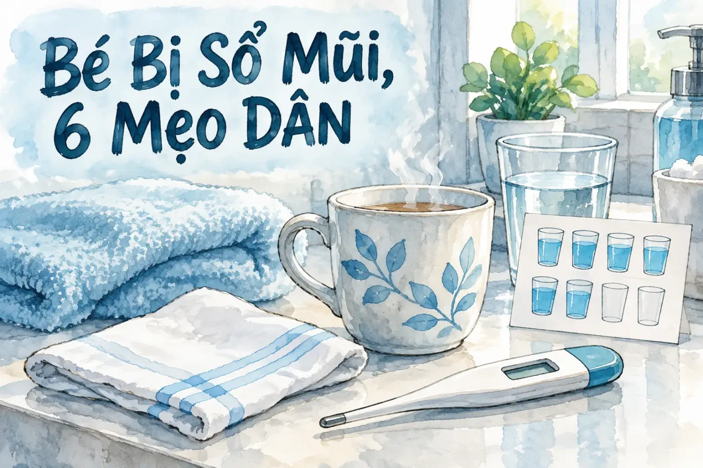 Bé bị sổ mũi, 6 mẹo dân gian giúp con nhanh khỏi