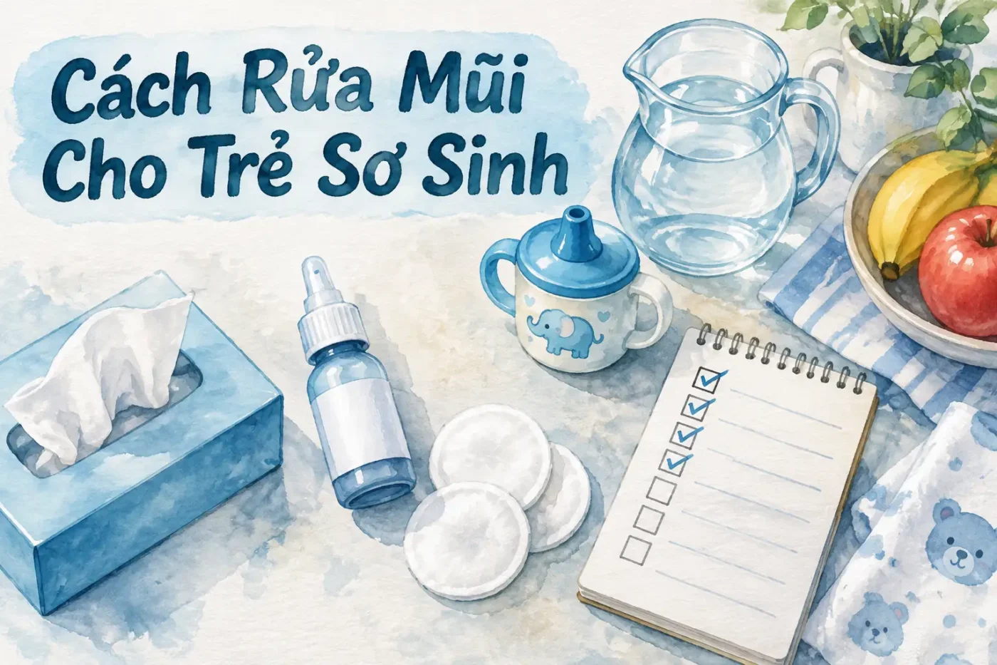 Cách rửa mũi cho trẻ sơ sinh đúng