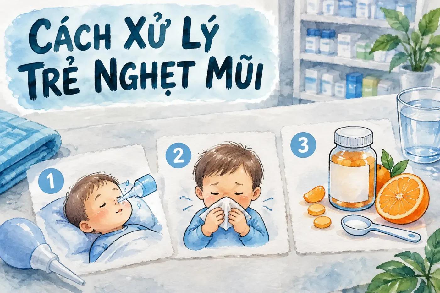 Cách xử lý trẻ nghẹt mũi tại nhà đơn giản hiệu quả