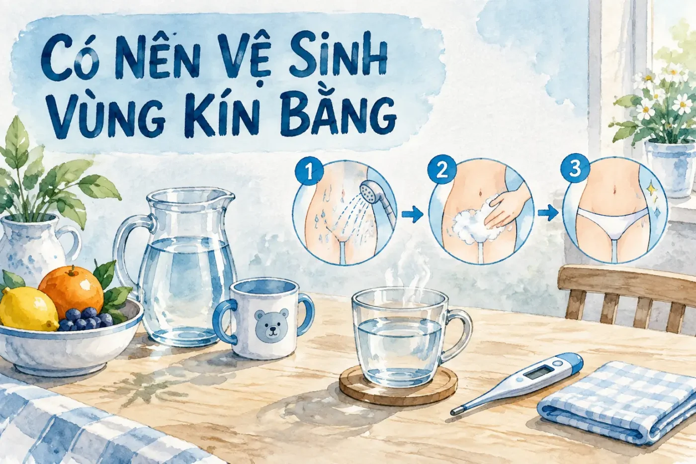 Có nên vệ sinh vùng kín bằng nước muối sinh lý không