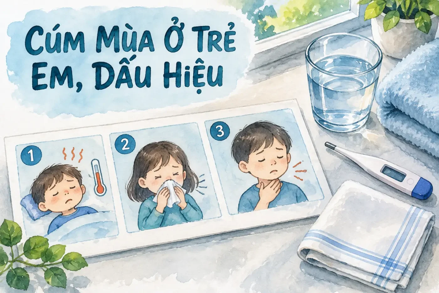 Cúm mùa ở trẻ em, dấu hiệu nguy hiểm cha mẹ dễ bỏ qua