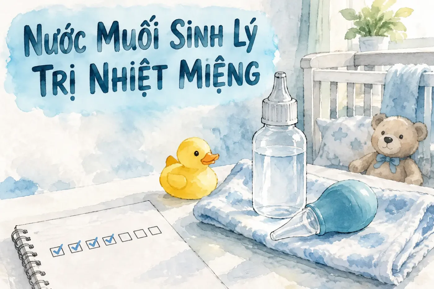 Nước muối sinh lý trị nhiệt miệng nhanh an toàn