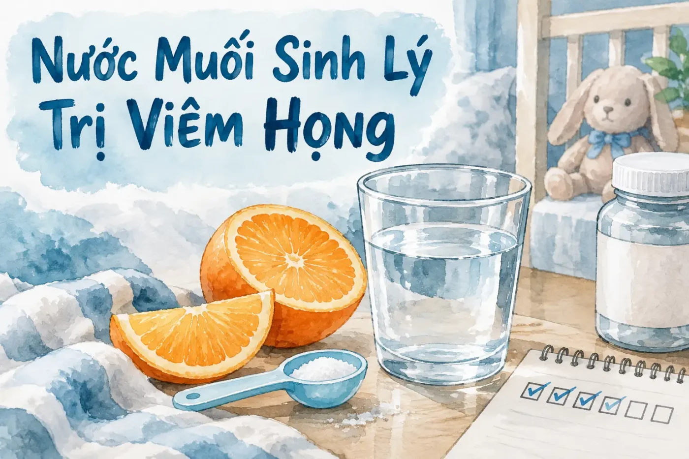 Nước muối sinh lý trị viêm họng