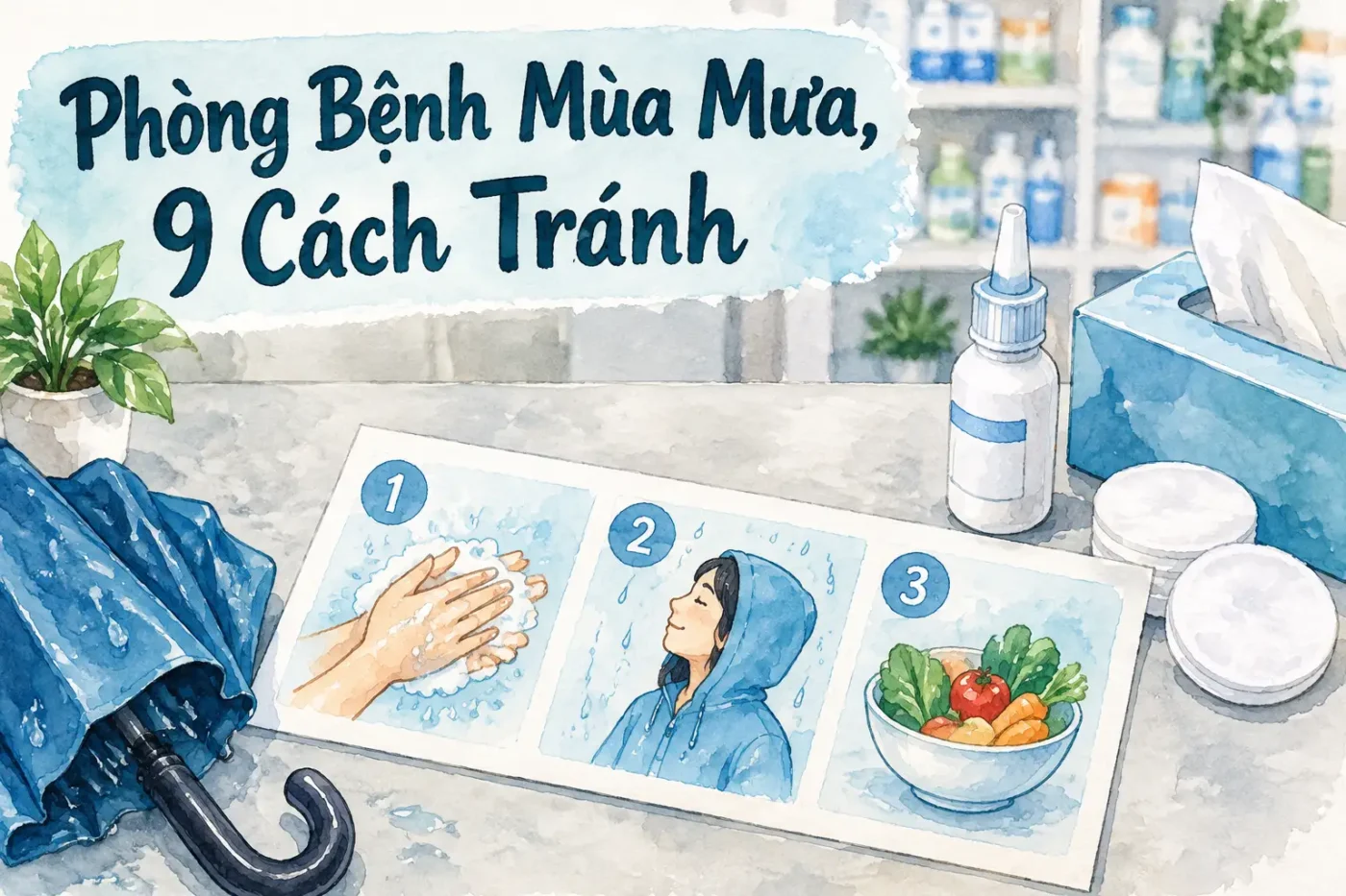 Phòng bệnh mùa mưa, 9 cách tránh dịch bệnh nguy hiểm
