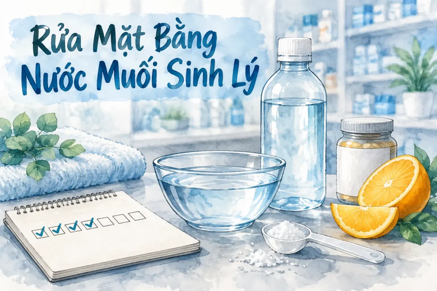 Rửa mặt bằng nước muối sinh lý có tốt không