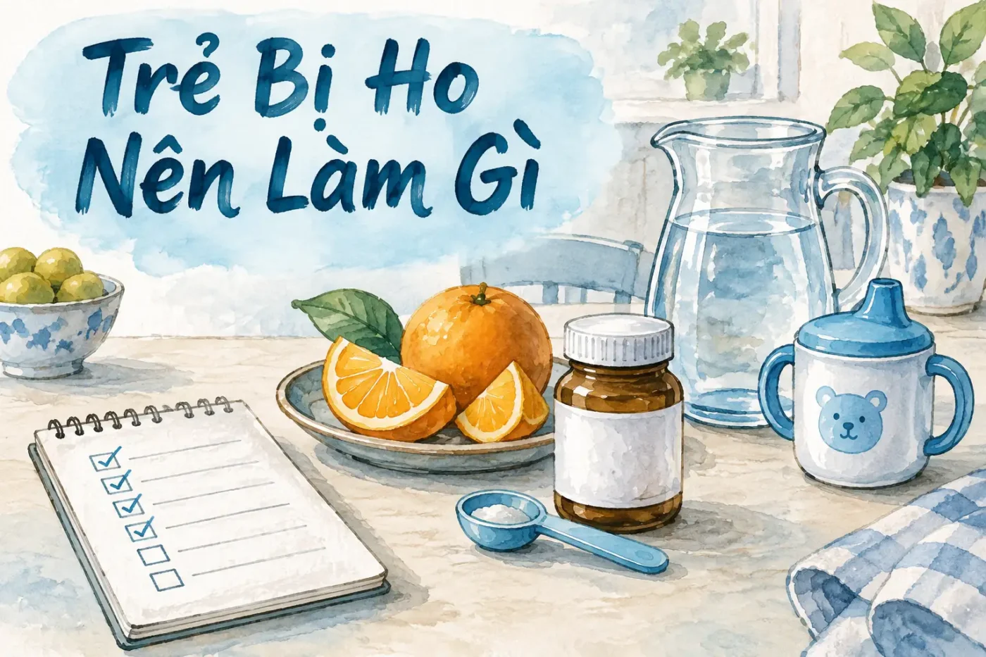 Trẻ bị ho nên làm gì