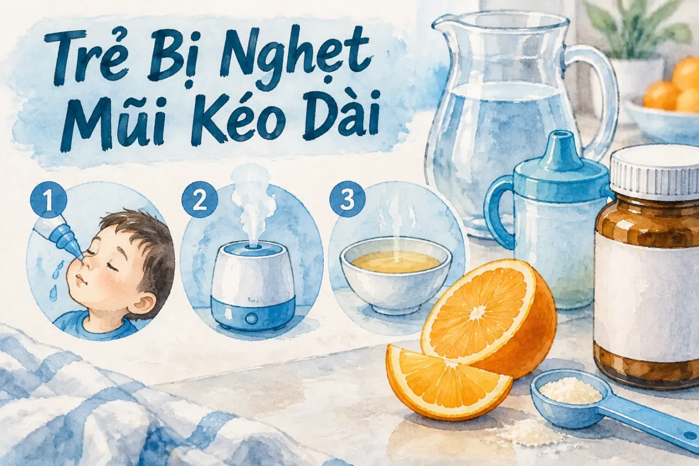 Trẻ bị nghẹt mũi kéo dài