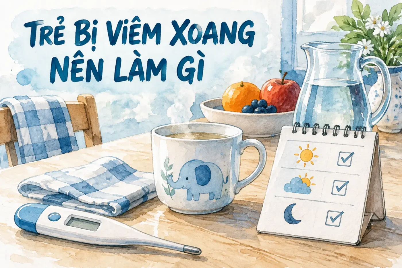 Trẻ bị viêm xoang nên làm gì
