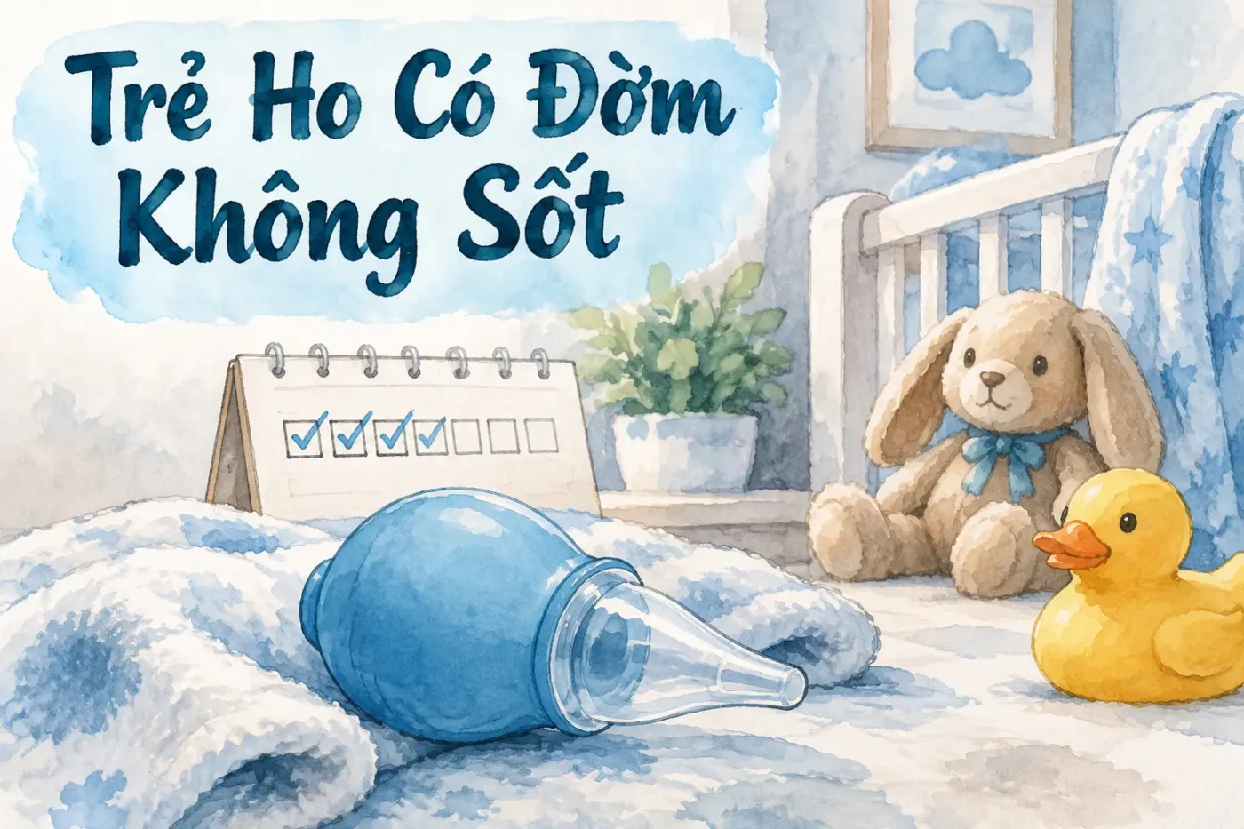 Trẻ ho có đờm không sốt có nguy hiểm không