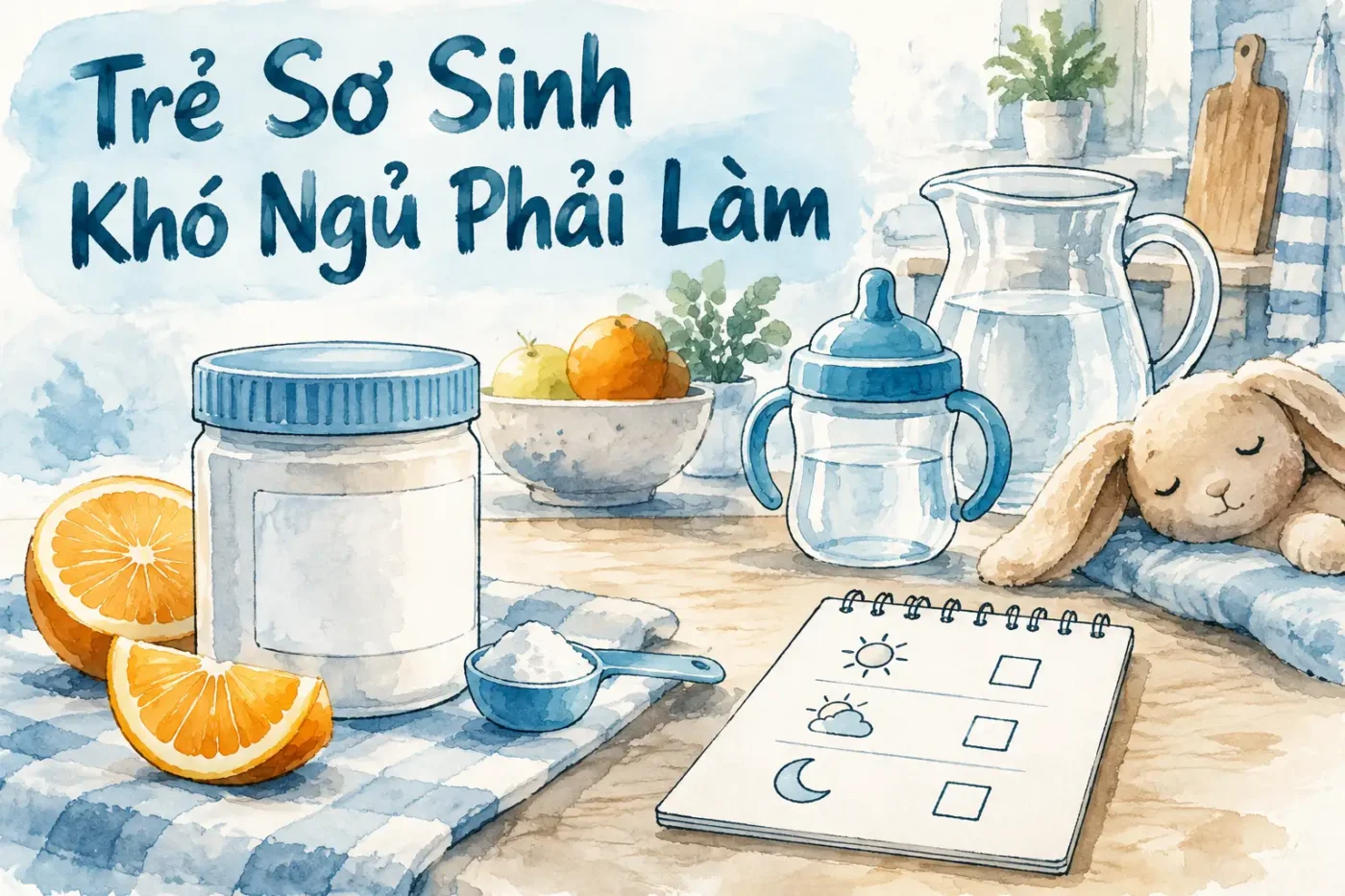 Trẻ sơ sinh khó ngủ phải làm sao
